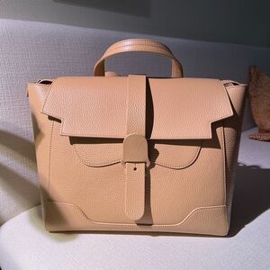 Senreve Maestra Large Bag Tote Backpack Crossbody Adjustable Strap Taupe Color